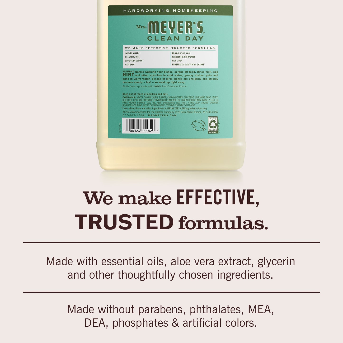 Basil Dish Soap Refill Bottle | Mrs. Meyer's Clean Day