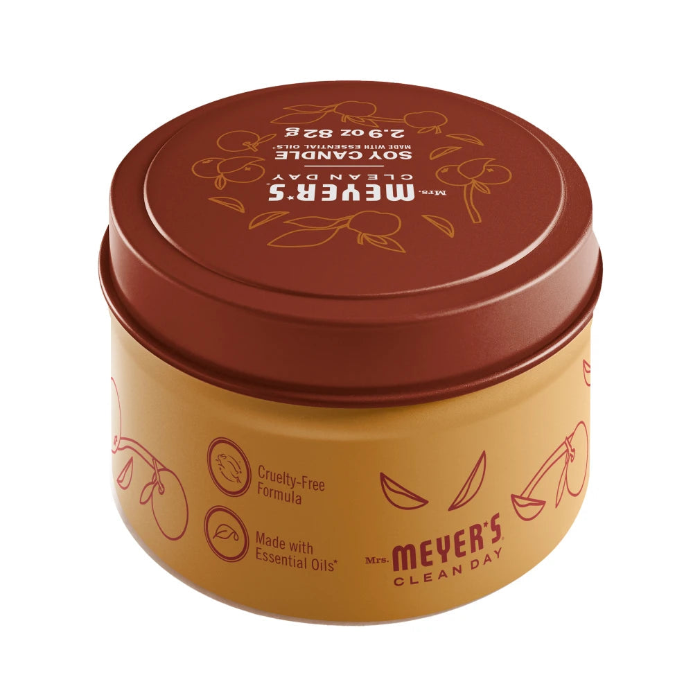 Apple Cider Small Scented Tin Candle | Mrs. Meyer's Clean Day