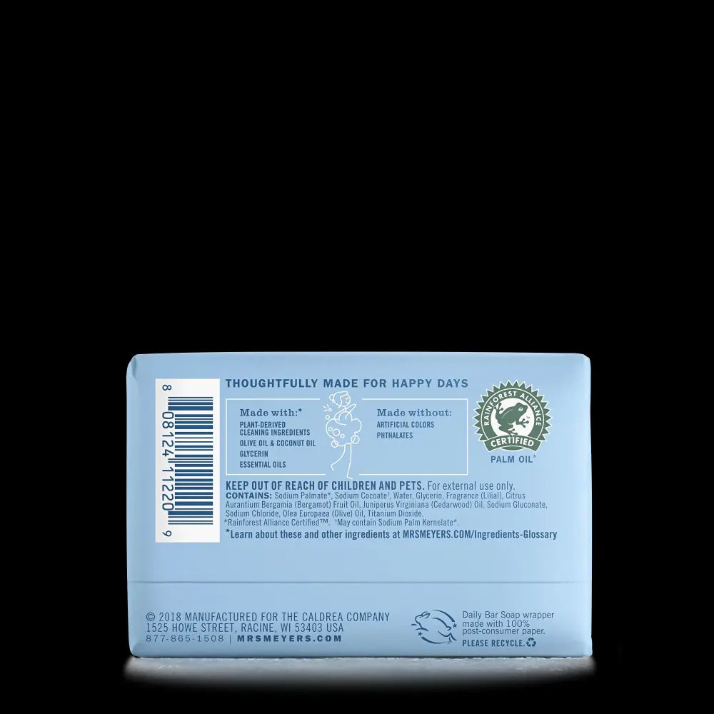 Rain Water Daily Bar Soap Home Essential | Mrs. Meyer's Clean Day
