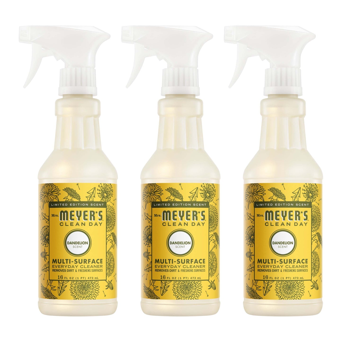 Dandelion Multi-Surface Cleaning Spray 3-Count Bundle | Mrs. Meyer's Clean Day