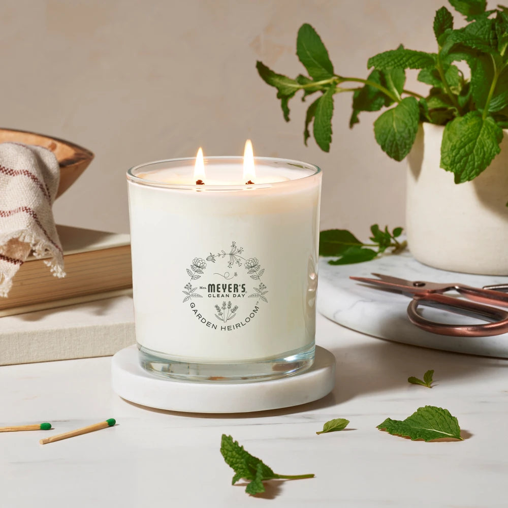 Wild Mint Garden Heirloom Candle Home Essential | Mrs. Meyer's Clean Day