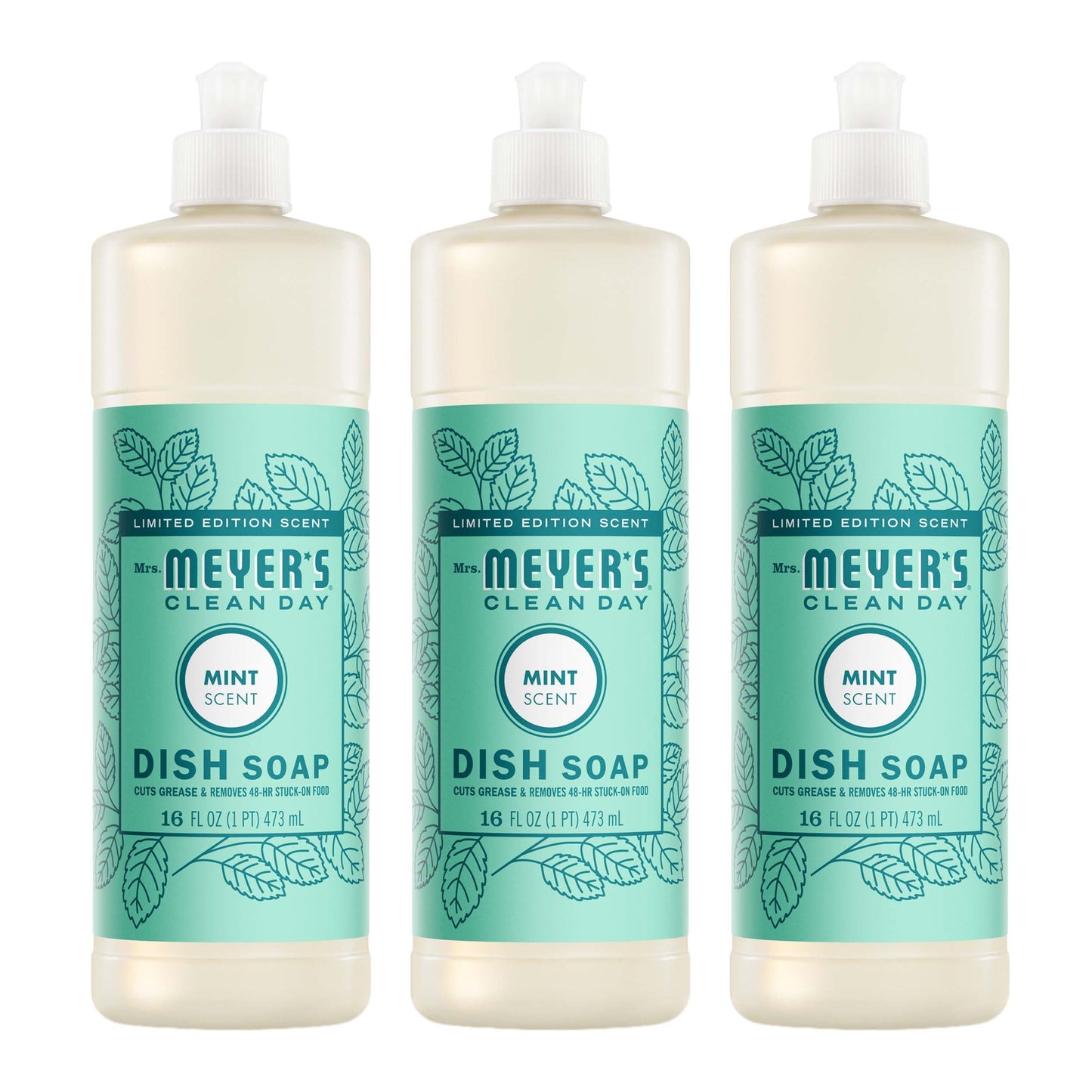 Mint Dish Soap Value 3-Count Bundle | Mrs. Meyer's Clean Day