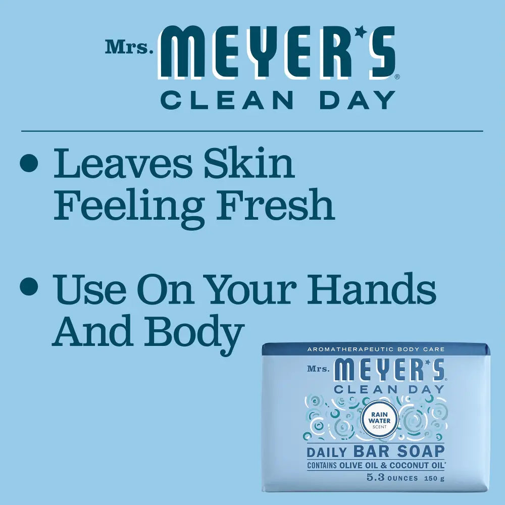 Rain Water Daily Bar Soap Home Essential | Mrs. Meyer's Clean Day