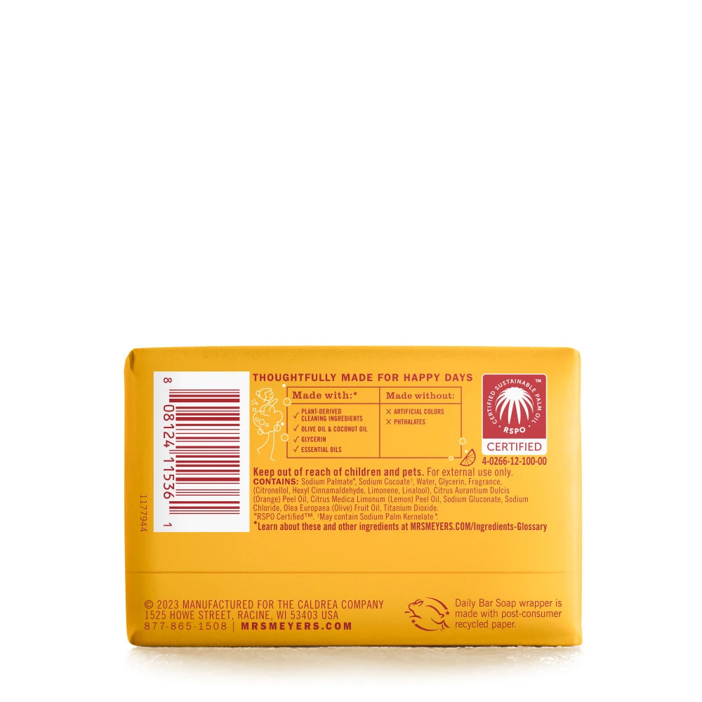 Clementine Daily Bar Soap Home Essential | Mrs. Meyer's Clean Day