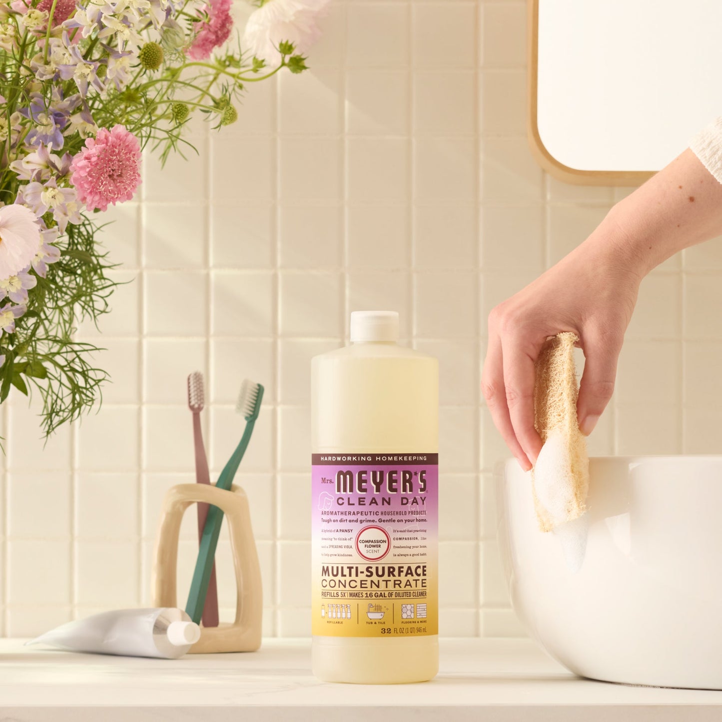 Compassion Flower Multi-Surface Concentrate Home Care | Mrs. Meyer's Clean Day