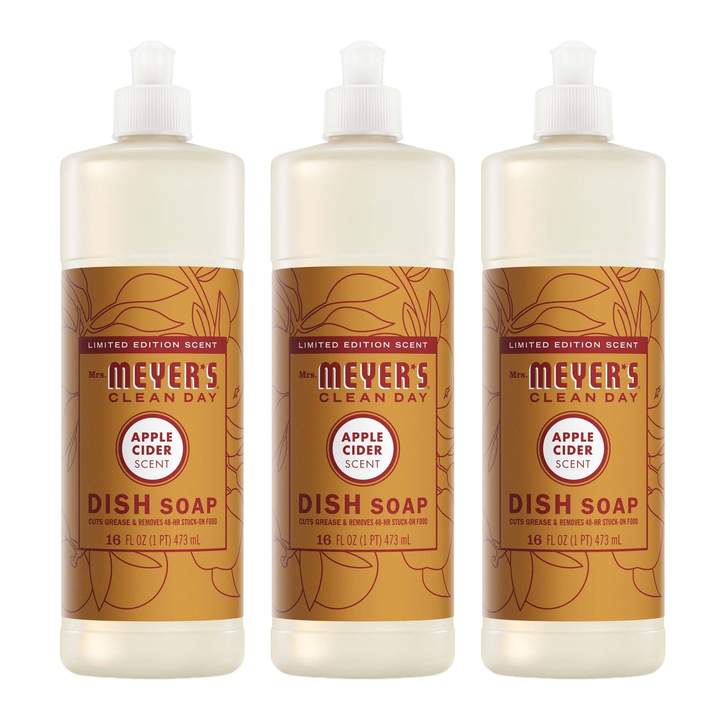 Apple Cider Dish Soap Value 3-Count Bundle | Mrs. Meyer's Clean Day