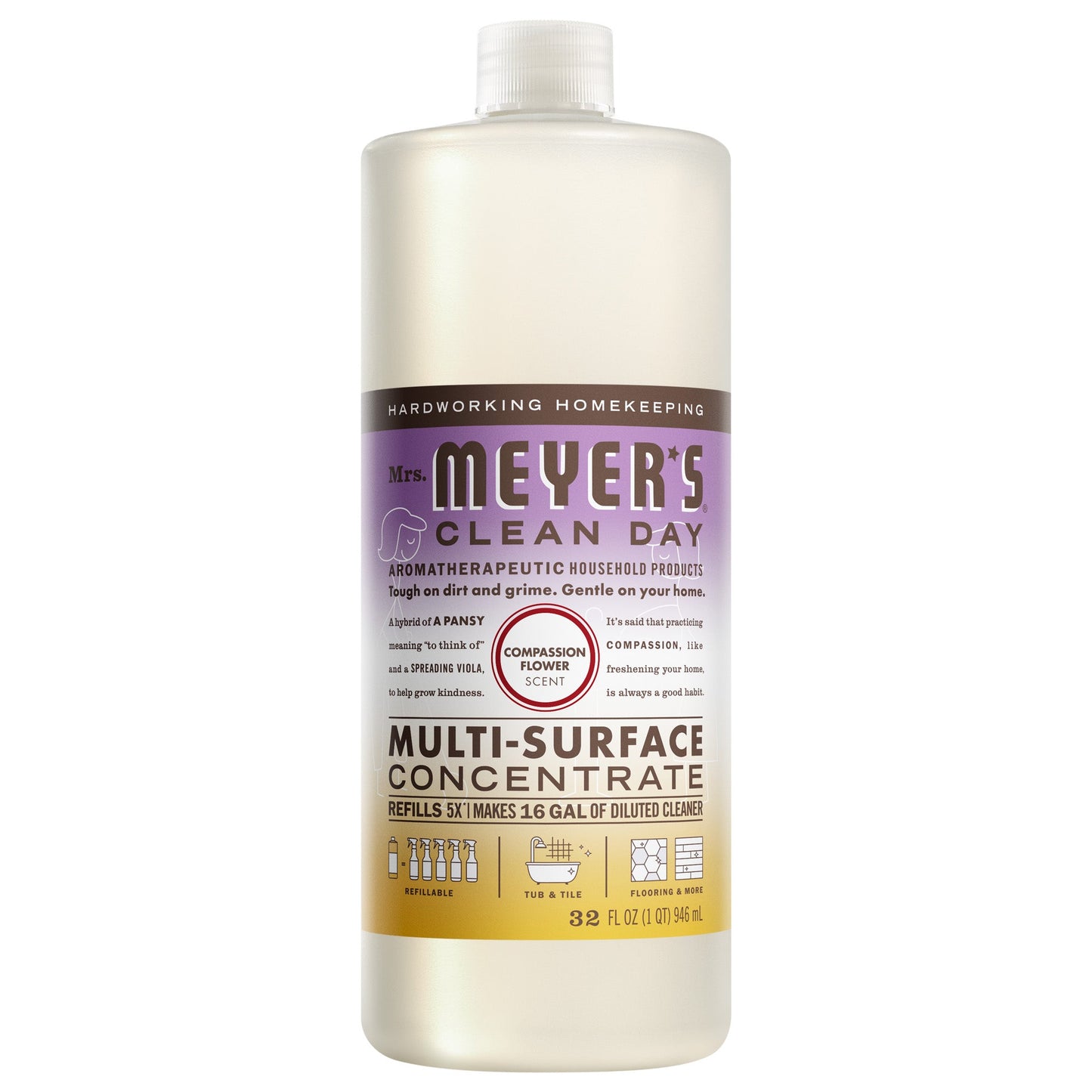 Compassion Flower Multi-Surface Concentrate Home Care | Mrs. Meyer's Clean Day